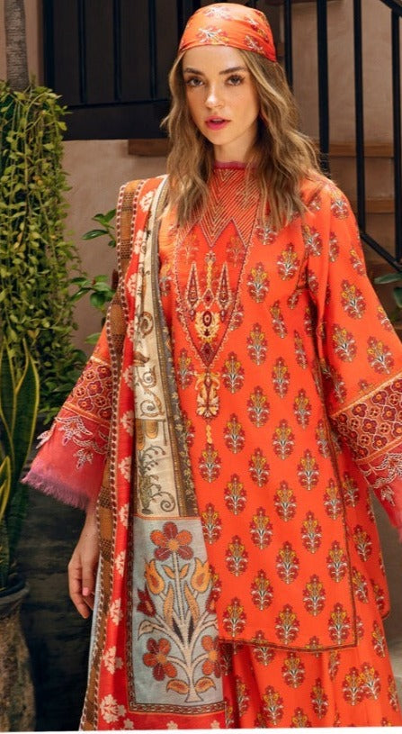 Baroque 3 piece Khader printed