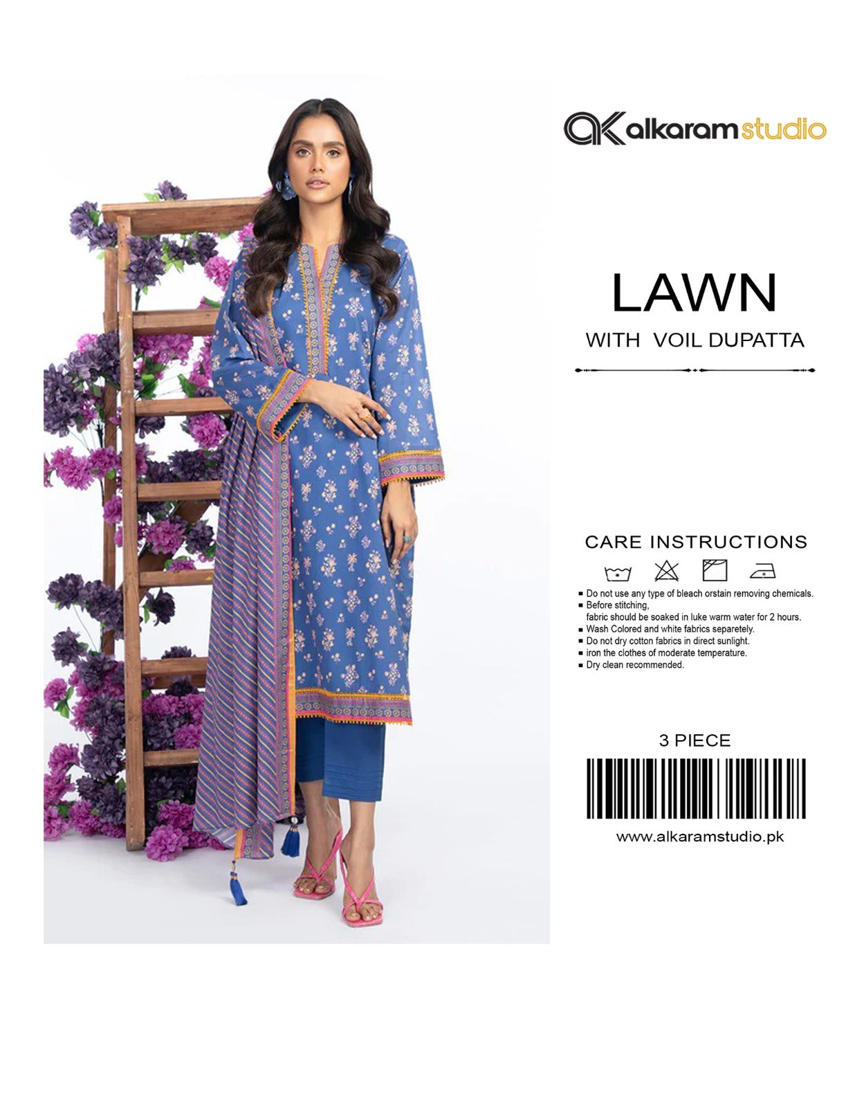 AL KARAM 3PC LAWN | UN STICH