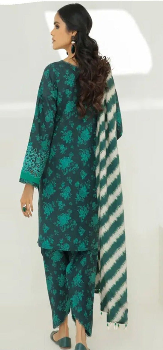 Baroque 3 piece Khader printed