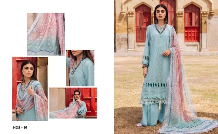 NUREH BAZAR Unstitched Chunri Mukesh