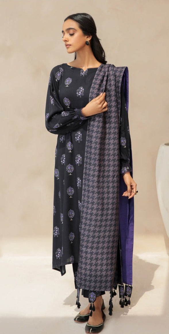 Baroque 3 piece Khader printed