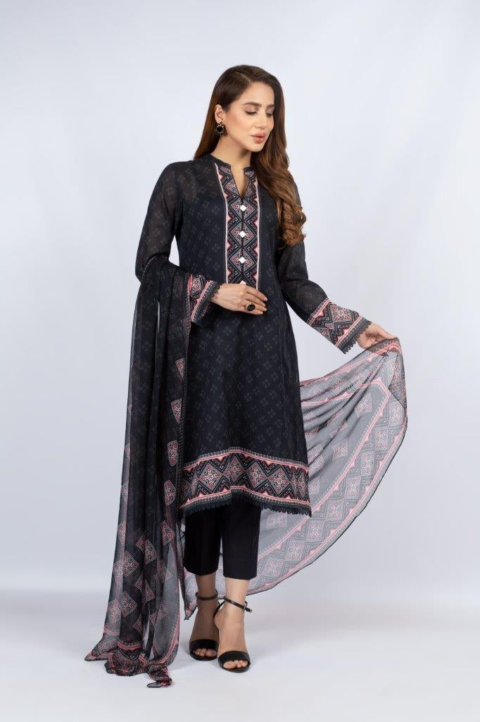 Bareeze Printed black