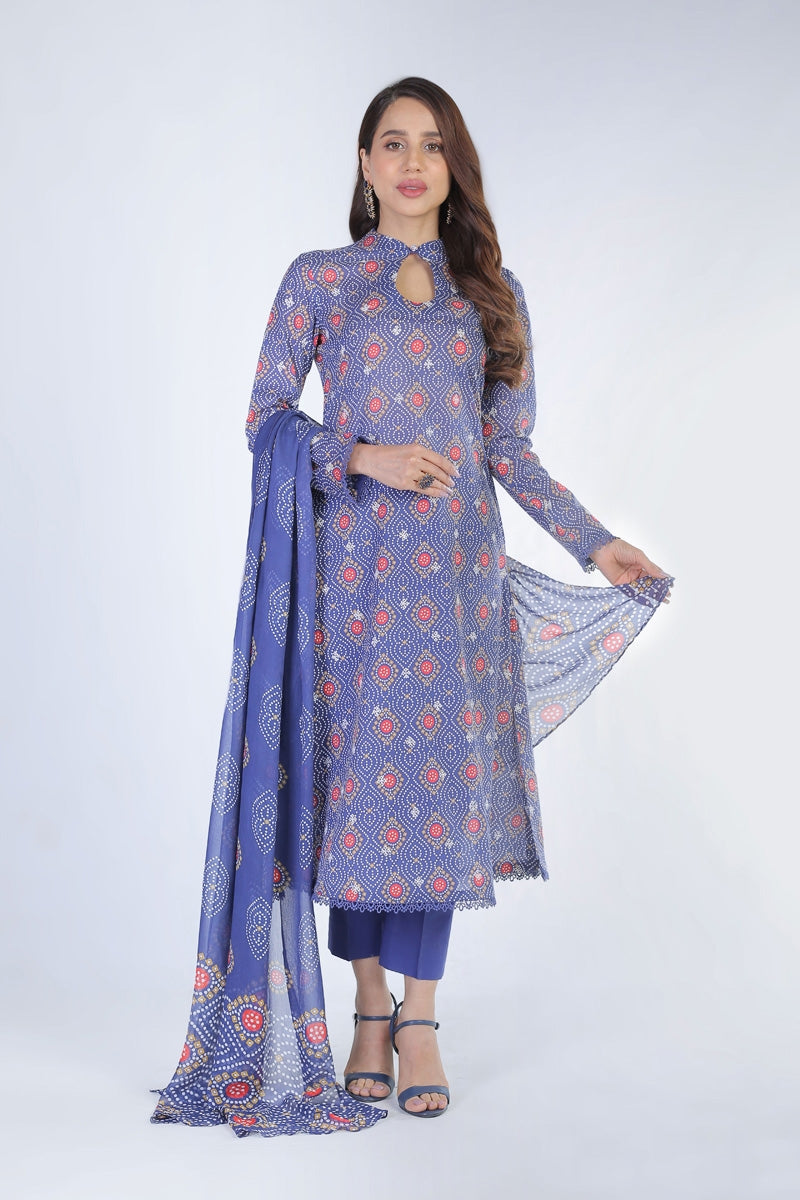 Bareeze Printed Blue