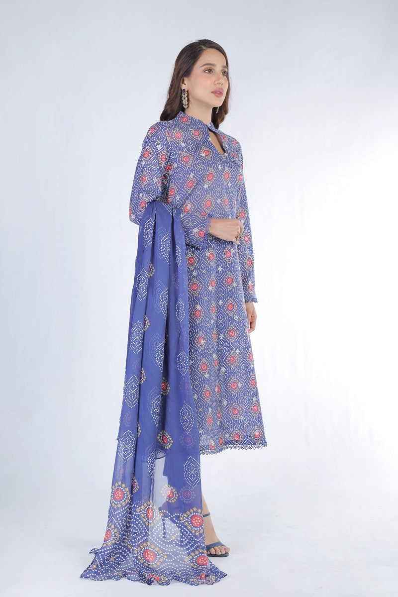 Bareeze Printed Blue