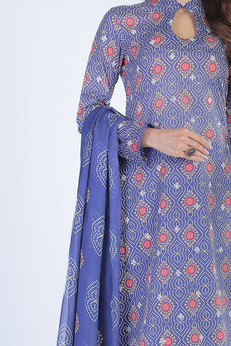 Bareeze Printed Blue