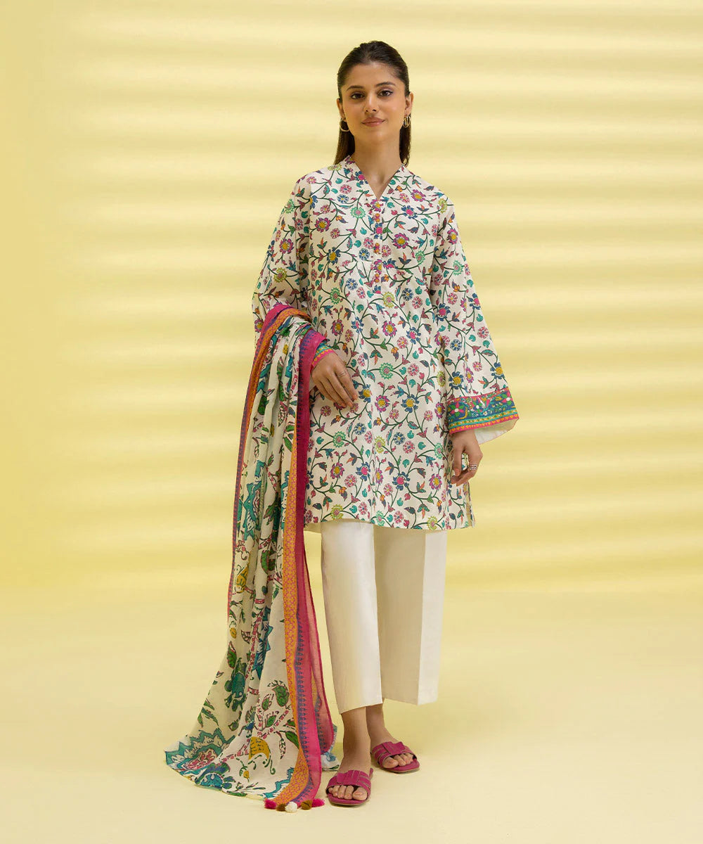 SAPPHIRE DAILY 3 PIECE PRINTED LAWN SUIT