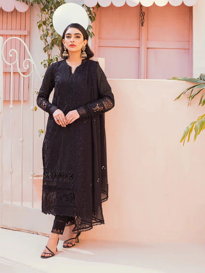 NUREH Exclusive Embroidered Swiss Lawn Unstitched 3 Piece Suit NS-86