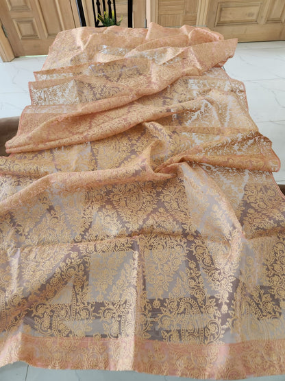 ORGANZA DUPATTA WITH  FULL EMBROIDERED