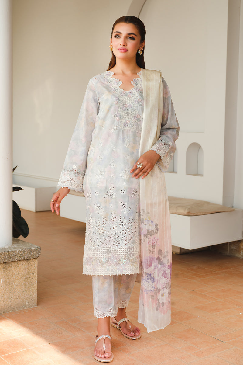 Baroque EMBROIDERED PRINTED LAWN UF-657