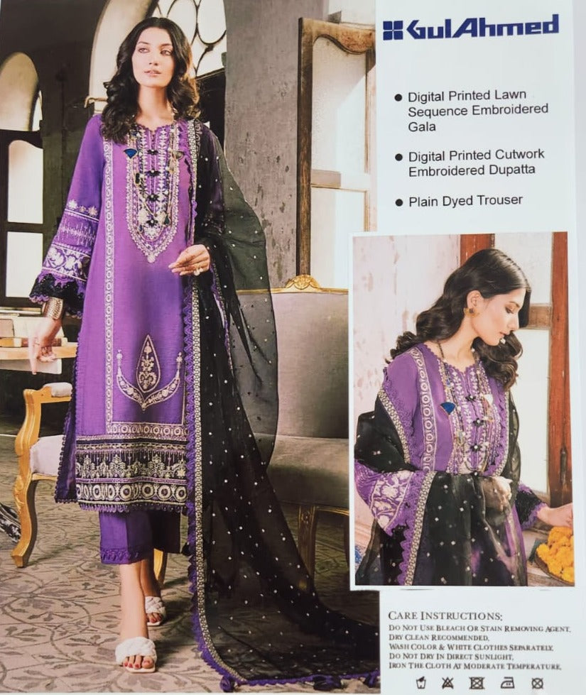 Gul ahmed lawn 3 pc  New