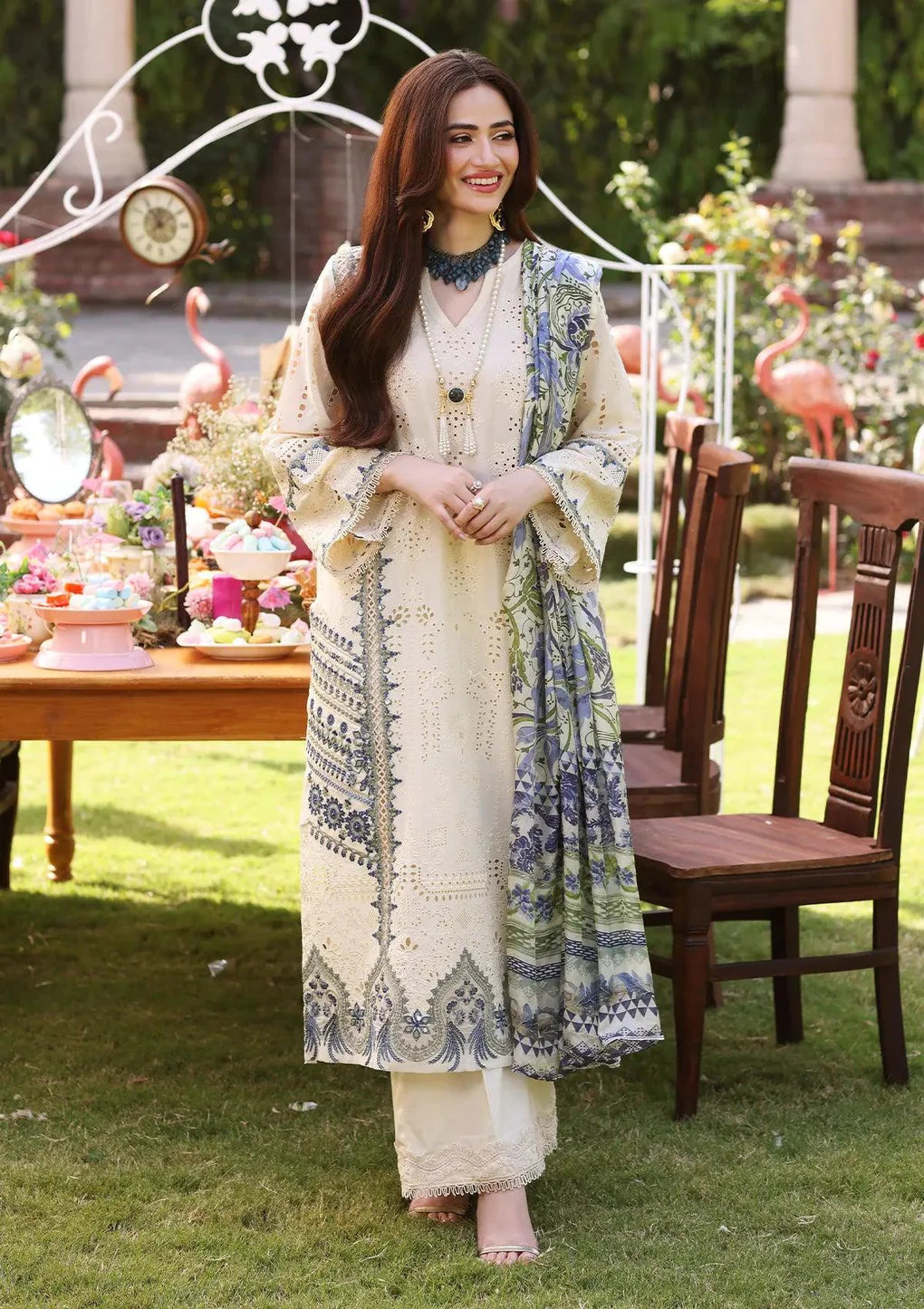 Elaf Premium Festive Chikankari Collection 2023 vol II  ECF-07 DAISY