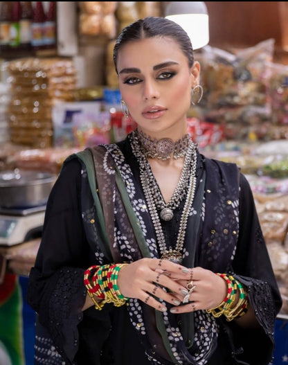 NUREH BAZAR Unstitched Chunri Mukesh