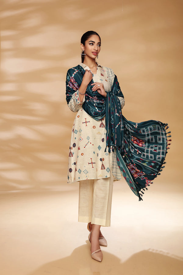 Nishat 3 Piece - Printed Suit - 42102073 R