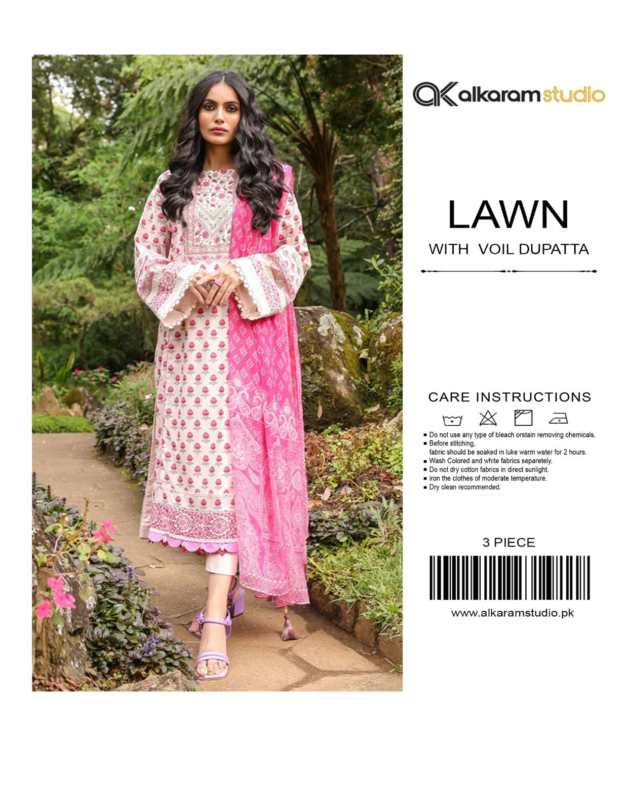 AL KARAM 3PC LAWN | UN STICH