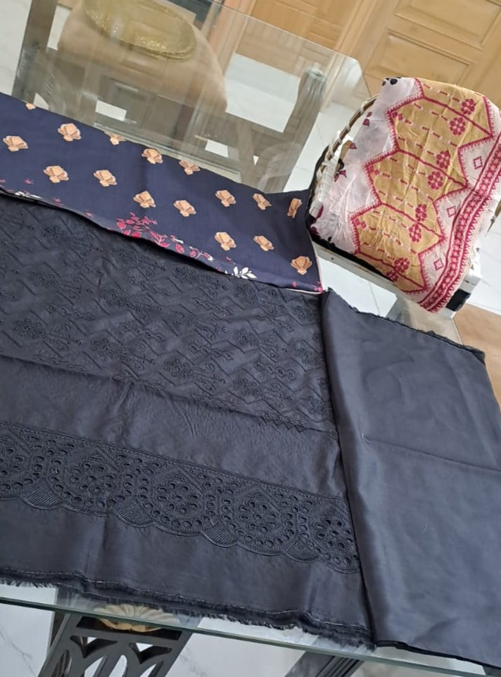 Nishat Viscose 3 pc Black