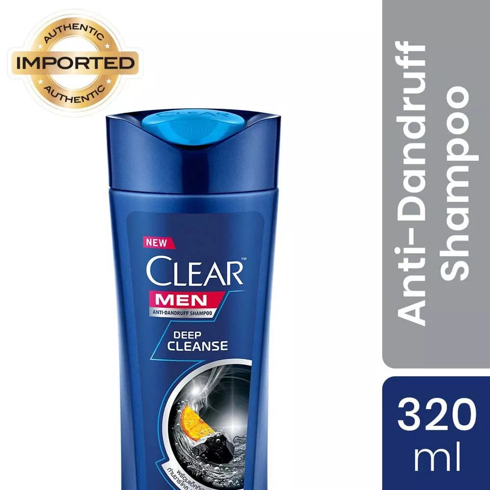 Clear Men Deep Cleanse Anti-Dandruff Shampoo -320 ml for Itchy Scalp