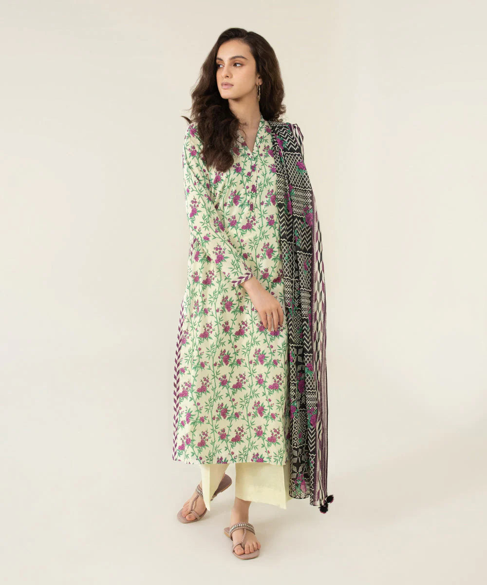 SAPPHIRE DAILY 3 PIECE PRINTED LAWN SUIT