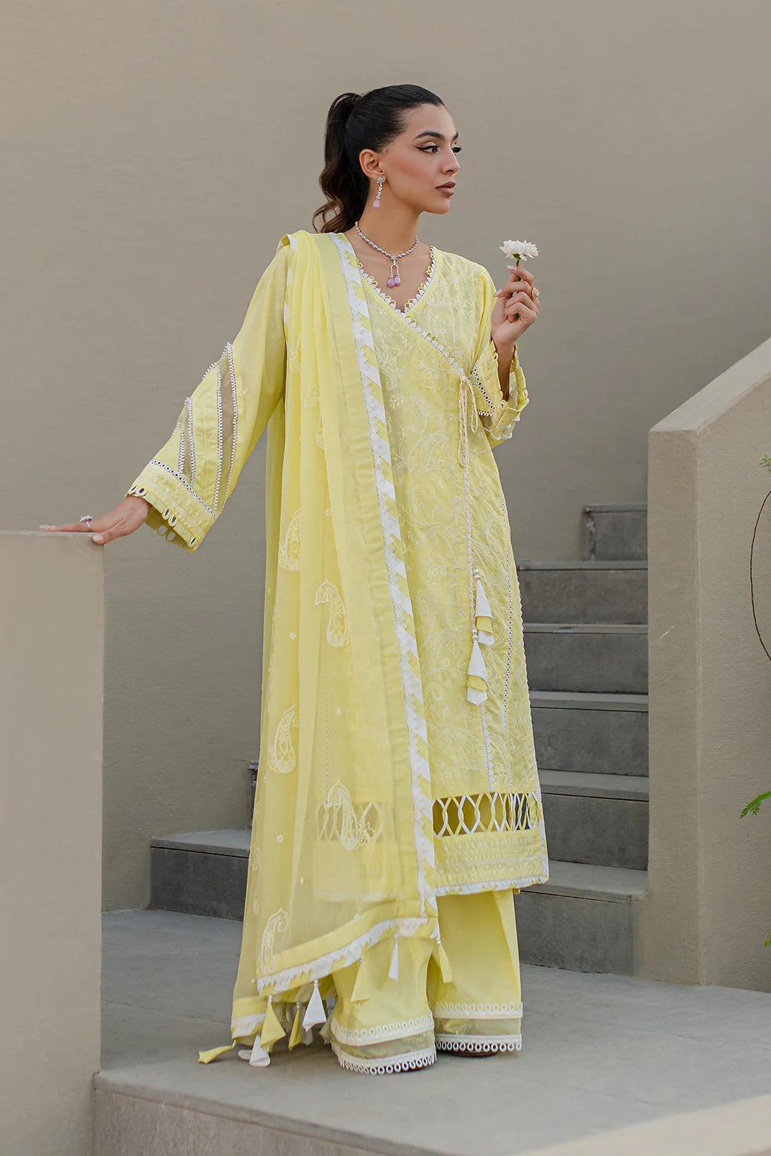 Zellbury Embroidered Chikankari Cotton Unstitched 3Pc Suit