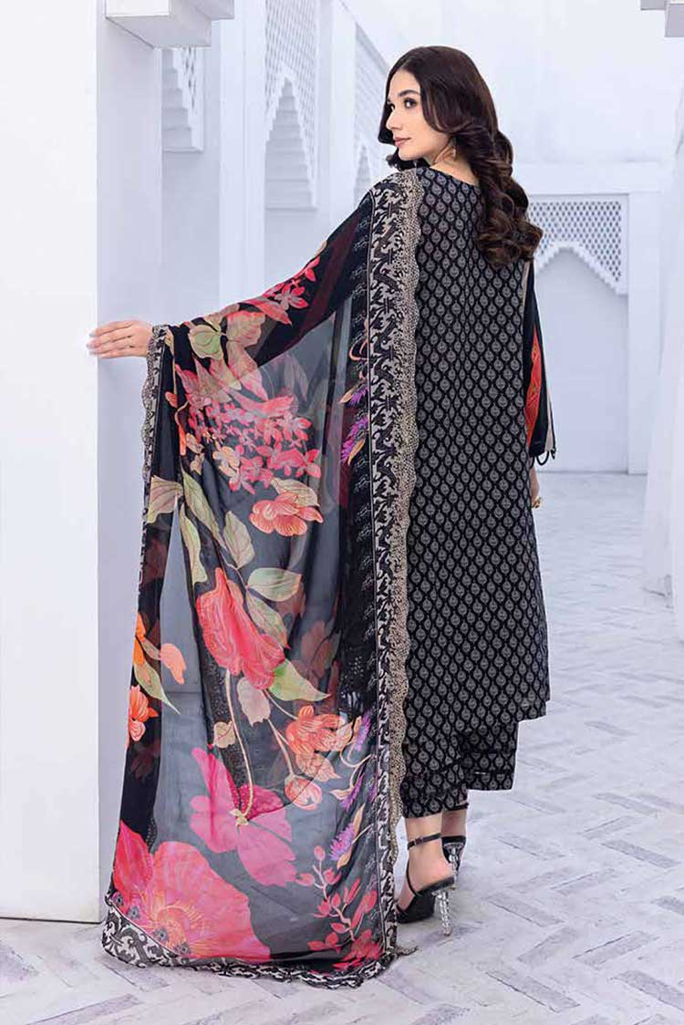 CHARIZMA ZAUQ BLACK AND WHITE EMBROIDERED LAWN  BWS 01 COLLECTION VOL 1