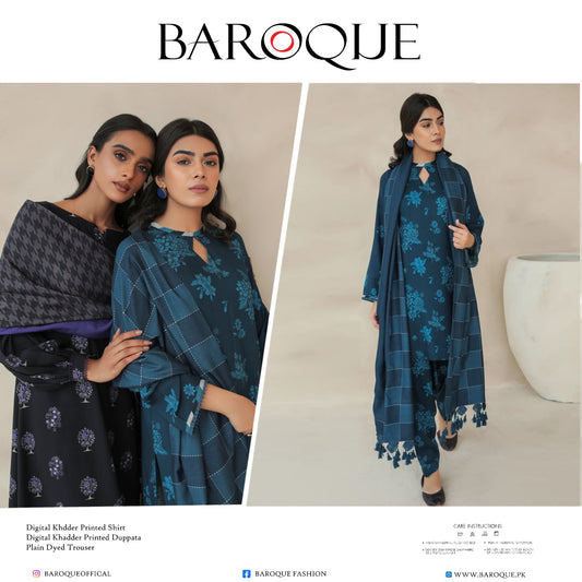 Baroque 3 piece  Khader printed