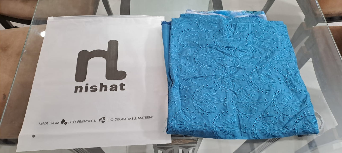 Nishat Viscose 3 pc Blue