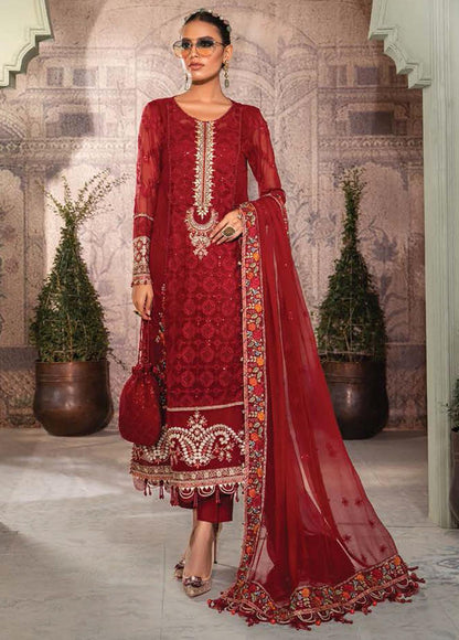 Maria B Embroidered Chiffon Suits Unstitched 3 Piece