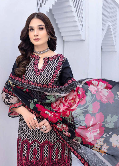 Charizma Embroidered Lawn Suits Unstitched 3 Piece BWS-09- Black & White Collection 01