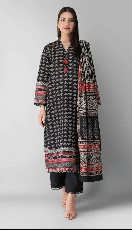 Khaddi Lawn 3Pc | UNSTICH