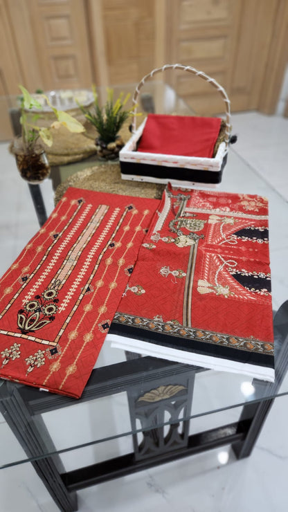 Pretty Petalls  Embroidered Lawn 3pc