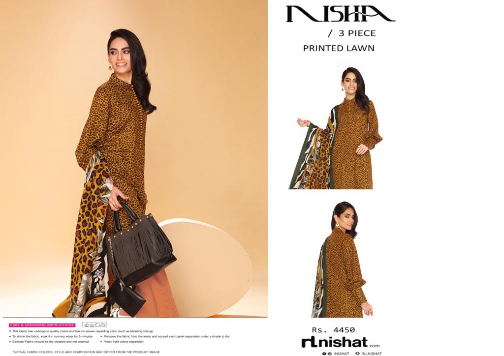 Nishat 3pc Printed Lawn