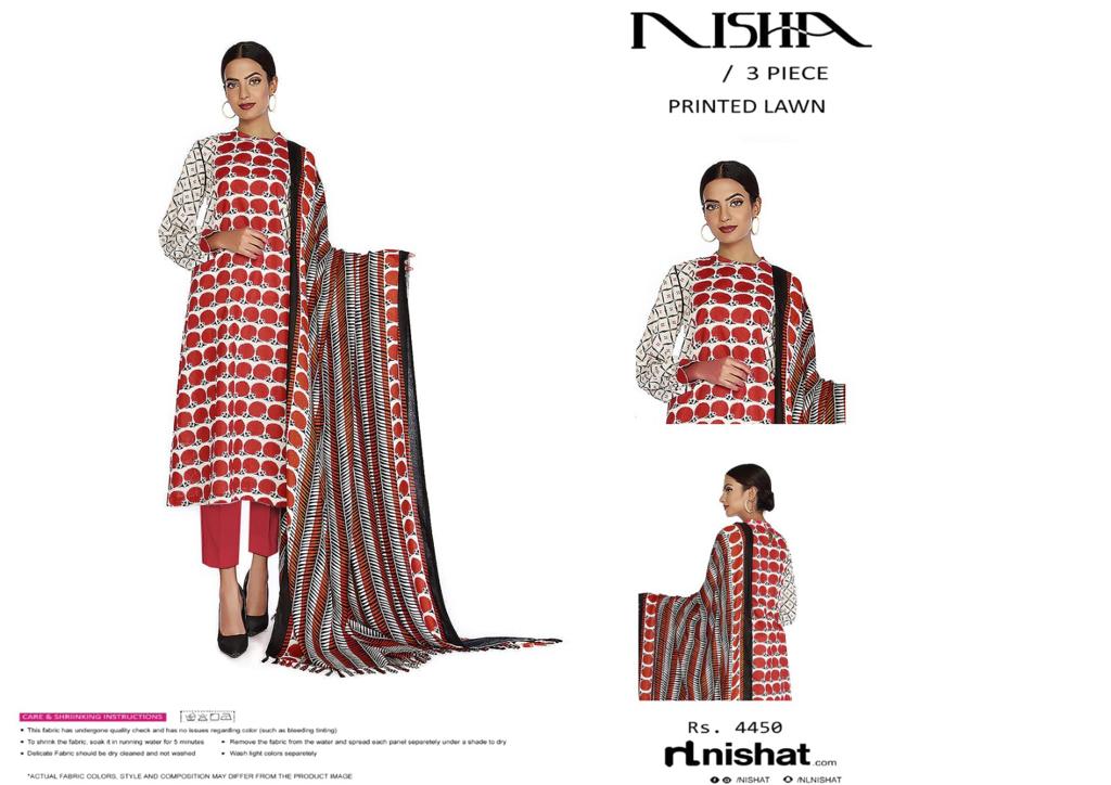 Nishat 3pc Printed Lawn