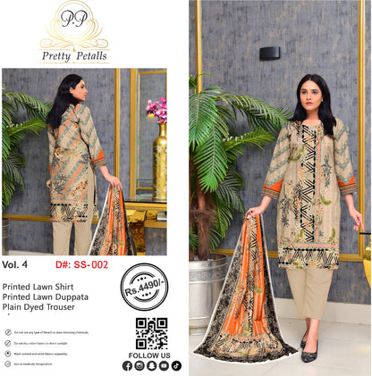 Pretty Petalls Lawn 3pc