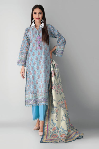 Khaddi Lawn 3Pc | UNSTICH